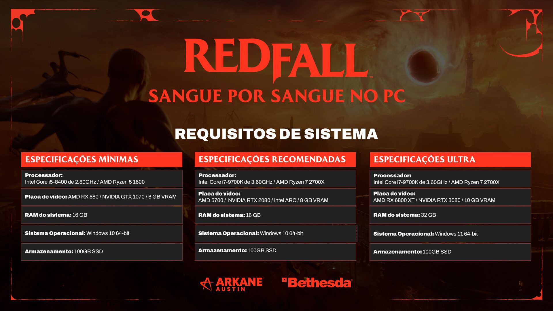 Redfall ocupará mais de 94 GB no PC - Meia-Lua