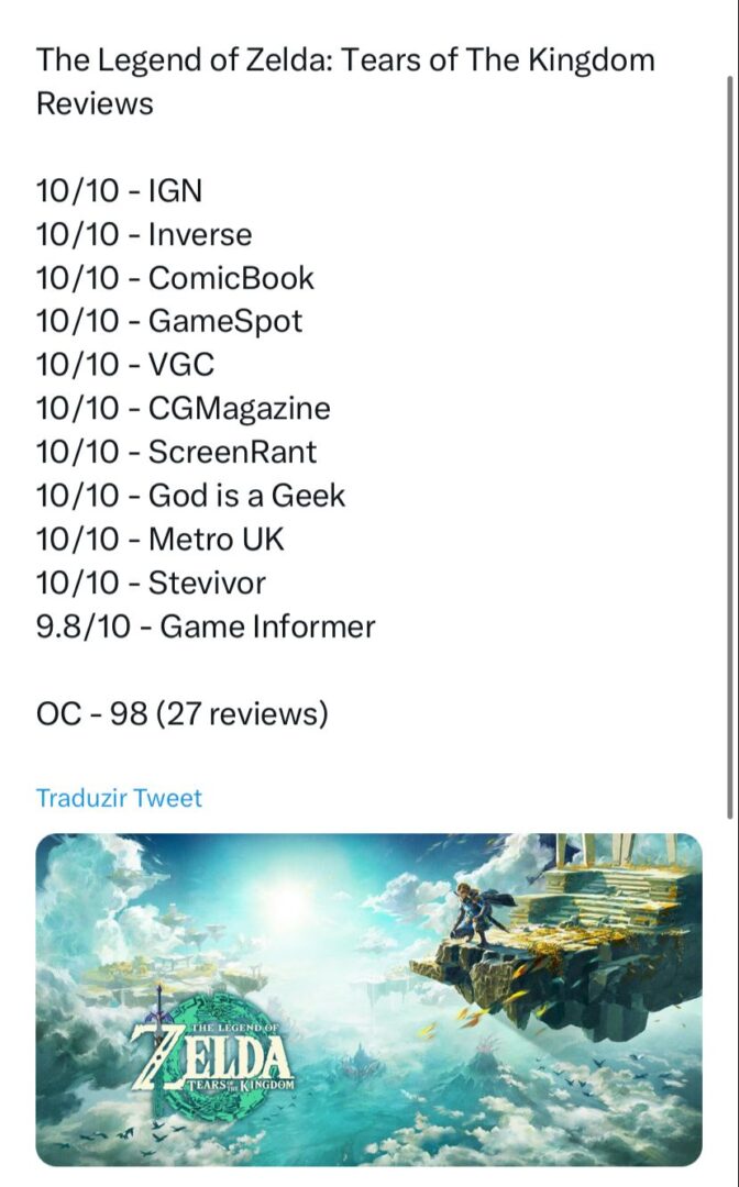 Ocarina of Time perde o primeiro lugar na lista de Melhores Jogos de Todos  os Tempos do Metacritic
